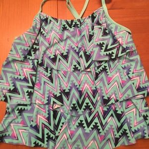 Girls tankini ruffle bathing suit